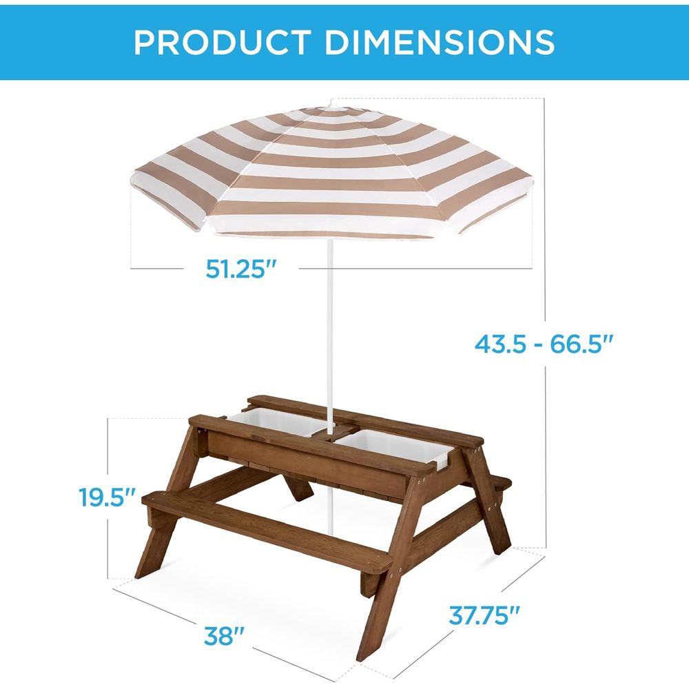 Mesa de Picnic para Niños con  - Kids Outdoor Picnic Table reseña y precio