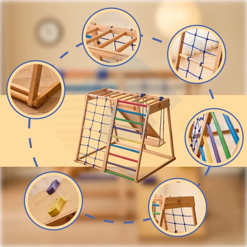 Estructura de Juego de Madera  - Kids Outdoor Wooden Climbing Frame reseña y precio
