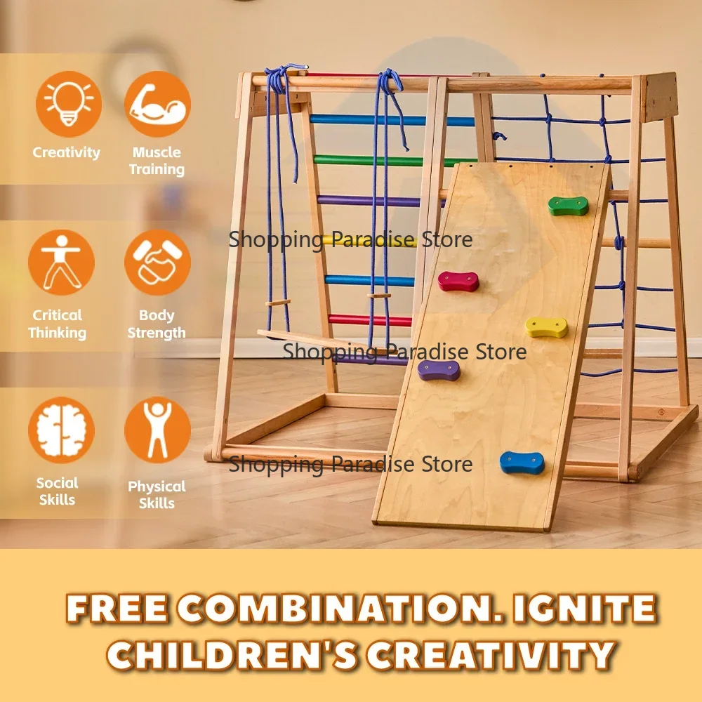 Estructura de Juego Infantil d - Kids Outdoor Wooden Climbing Frame reseña y precio
