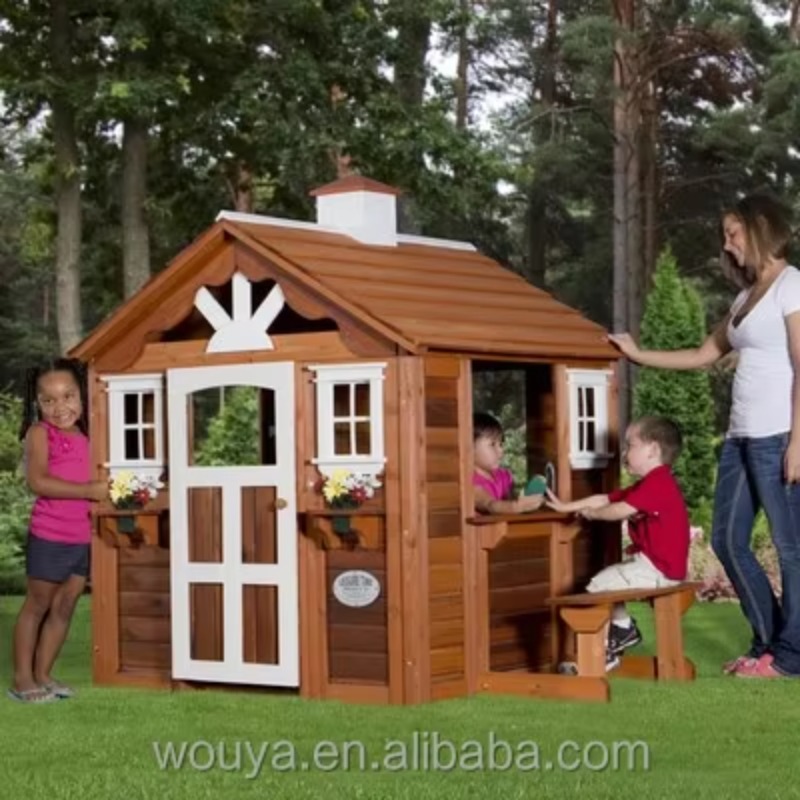 Casa de Juegos de Madera Prefa - Kids Outdoor Playhouse reseña y precio