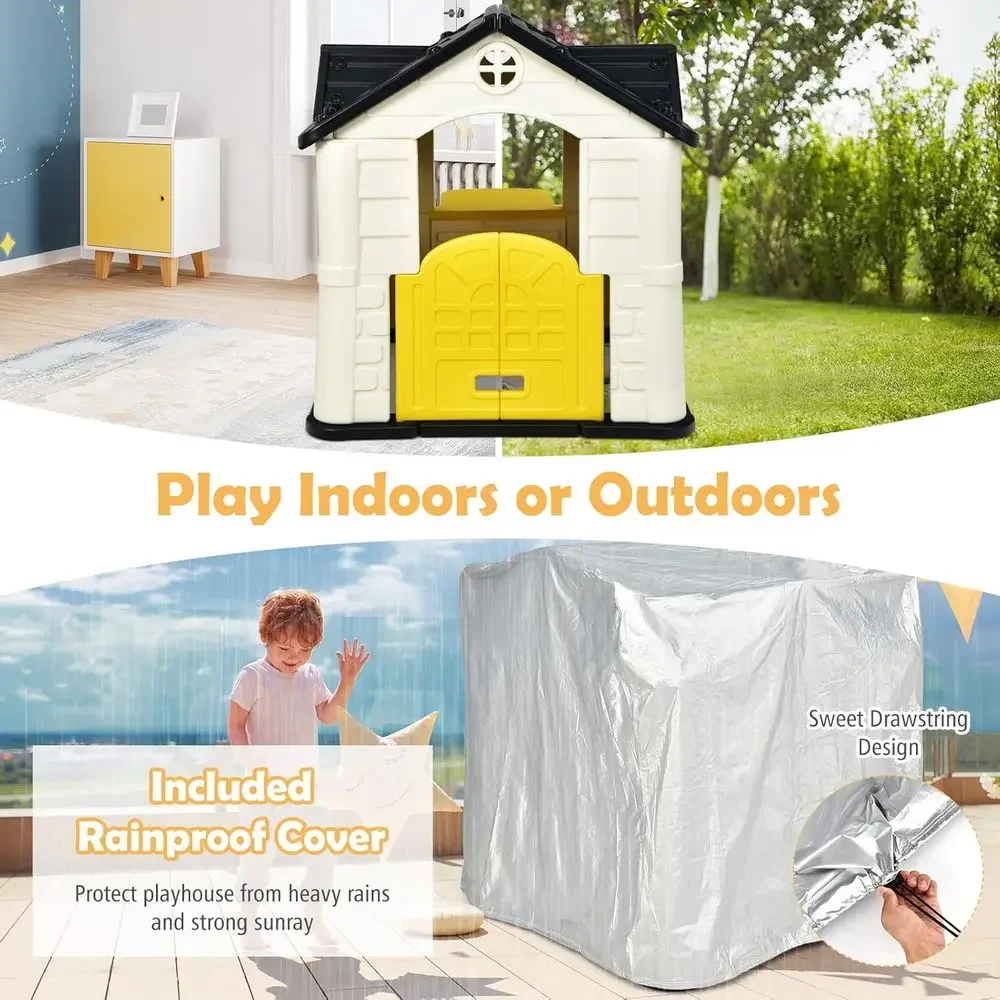 Casita de juegos para niños, c - Kids Outdoor Picnic Table reseña y precio