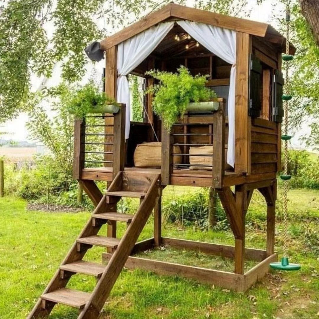 Conjunto móvil al aire libre,  - Kids Outdoor Playhouse reseña y precio