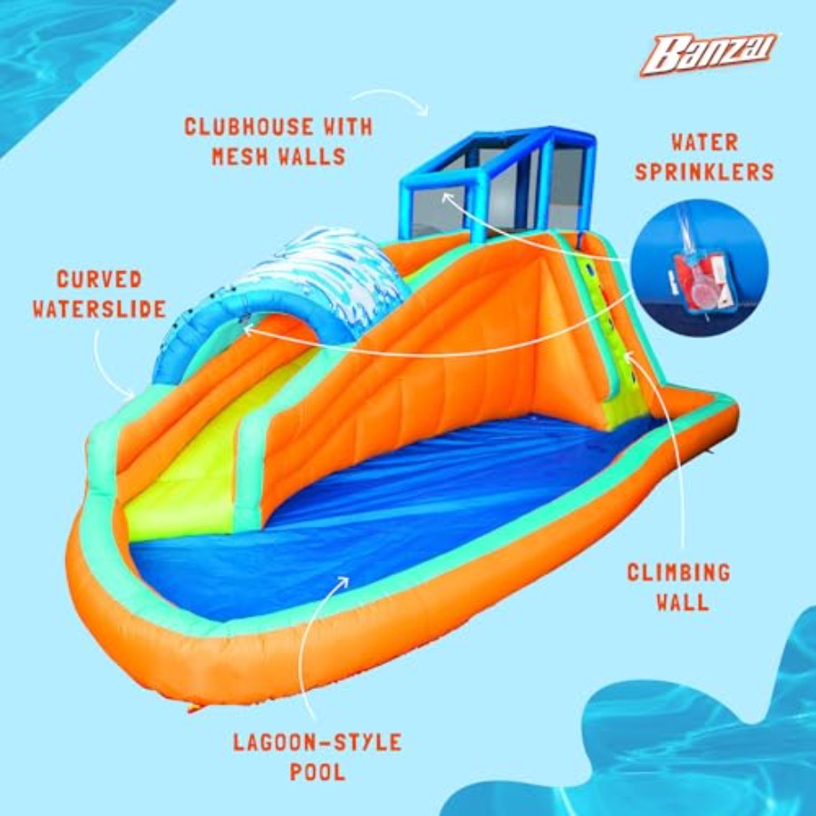 Tobogán acuático inflable para - Kids Outdoor Tunnel reseña y precio