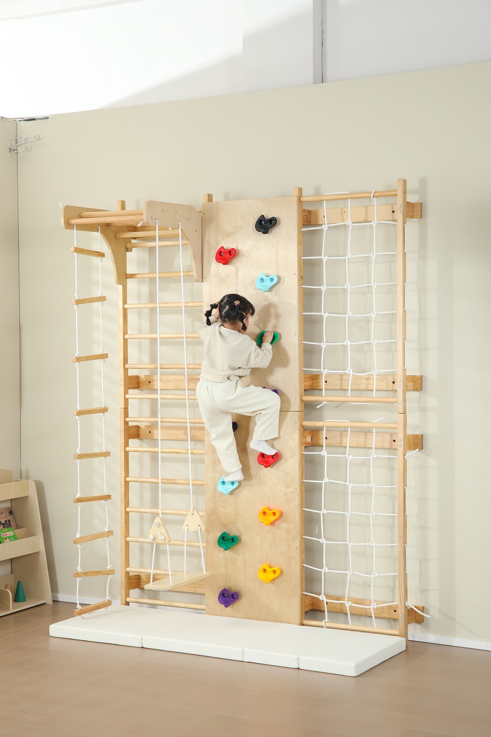 En Stock, barras de mono para  - Kids Outdoor Wooden Climbing Frame reseña y precio